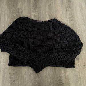 Navy blue netted sweater